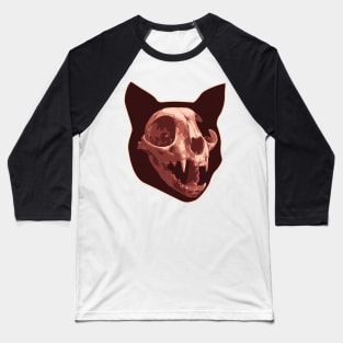 Cat Skull Baseball T-Shirt